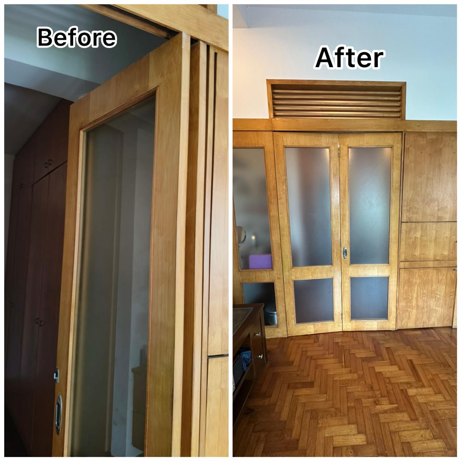 Built-In Wooden Wardrobe Restoration & Renovation Service in Singapore